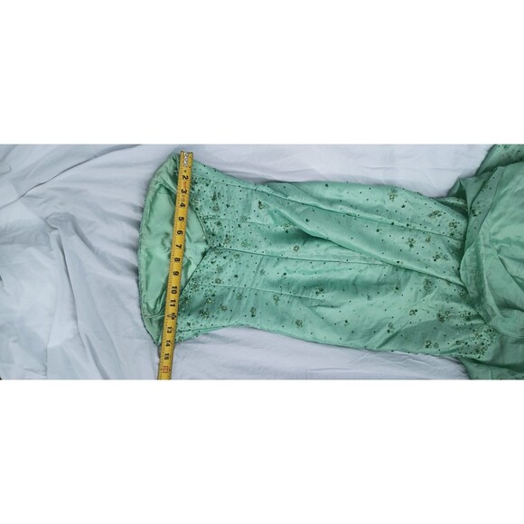 Panoply Size 4 Women's Green Beaded Sequined Formal Evening Gown Homecoming Prom - Picture 6 of 6